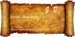 Goda Dominik névjegykártya